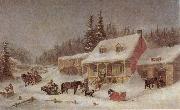 Cornelius Krieghoff The Blacksmith's Shop', oil painting